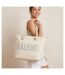 OZABI Sac de Plage Femme Jute Synthétique – Message Pailleté – Cordage-2