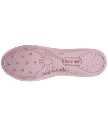 Isotoner Chaussons Ballerines femme microvelours semelle ergonomique soutien voûte plantaire