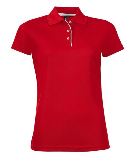 Polo sport performer - Femme - 01179 - rouge