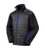 Unisex adult compass softshell gilet black/royal blue Result-1