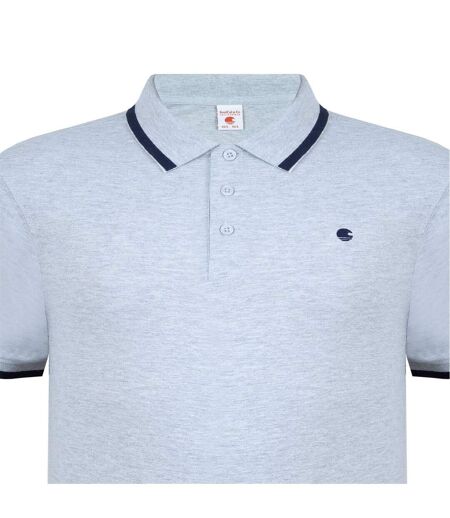 Polo Motif/style Signature Homme Gris Chiné SoulCal