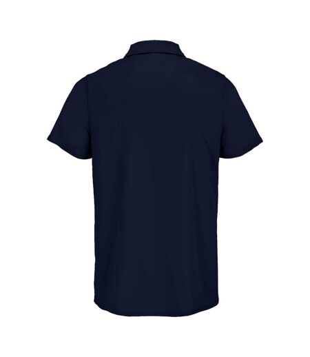 Unisex adult pitcher recycled polyester polo shirt french navy SOLS