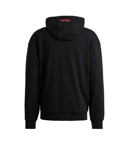 Mens Pull Over Hoodie Black Hugo