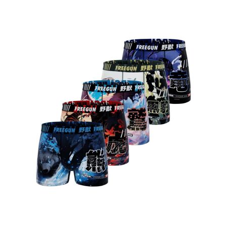 Lot de 5 boxers homme Garantie 2 ans Manga Animals Freegun