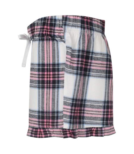 Short tartan femme blanc / rose SF