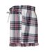 Short tartan femme blanc / rose SF-3