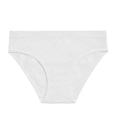 Lot de 3 slips femme  en coton uni et imprimé ceinture fine 2cm BWF Pierre Cardin
