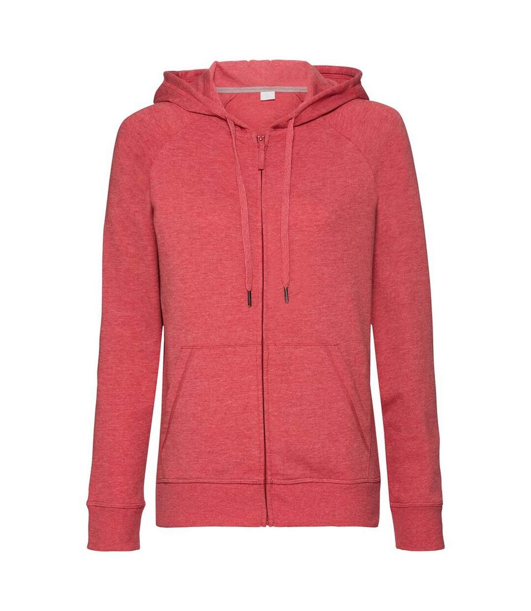 Russell Womens/Ladies HD Zipped Hood Sweatshirt (Red Marl)