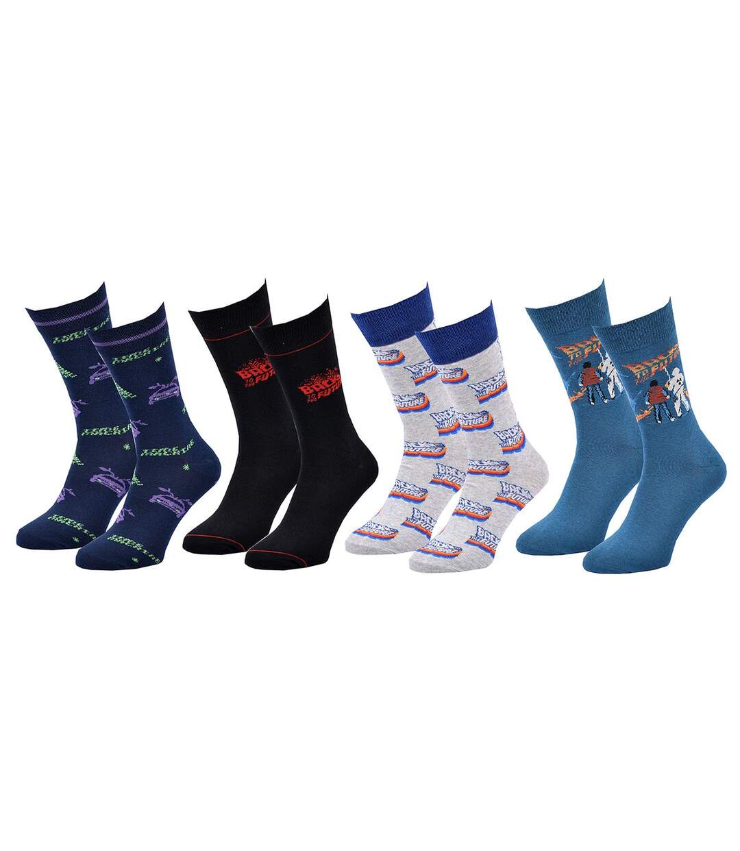 Chaussettes Pack HOMME RETOUR VERS LE FUTUR Pack de 4 Paires 1487-2