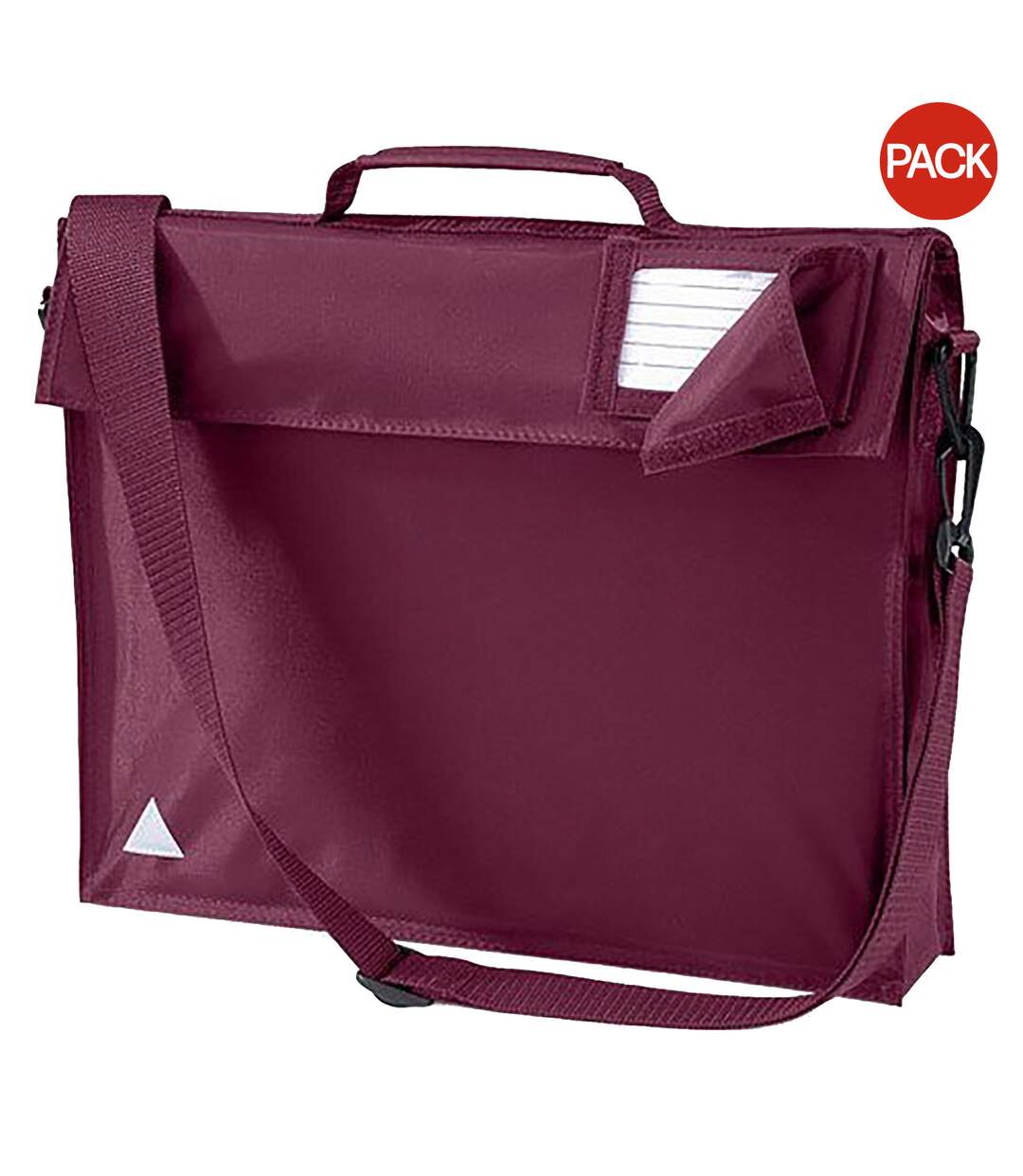 Quadra Junior Book Bag With Strap (Pack of 2) (Burgundy) (One Size) - UTBC4337-1