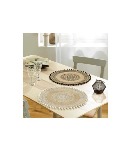 Set de Table en Jute Renata 38cm Noir