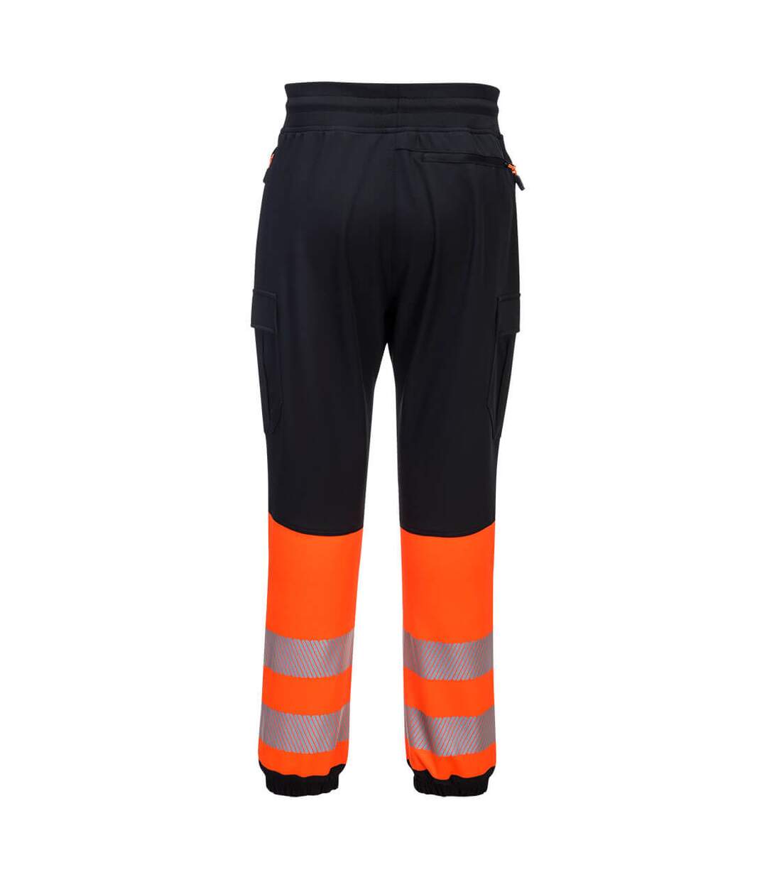 Mens kx3 hi-vis flexible jogging bottoms black/orange Portwest-2