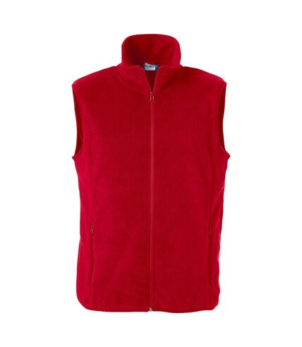 Unisex adult basic polar fleece vest top red Clique