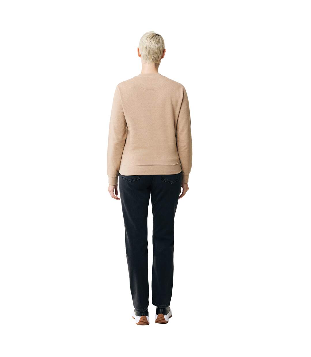 Unisex adult denali recycled cotton undyed sweatshirt heather brown Iqoniq-4