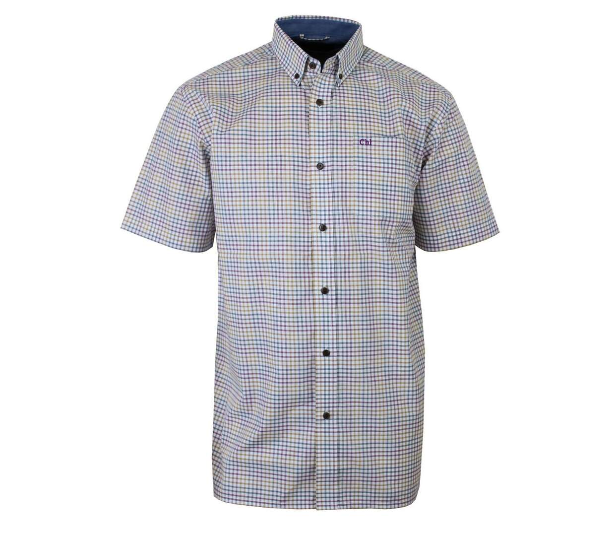 Chemise manches courtes 1 poche poitrine CH4027-1