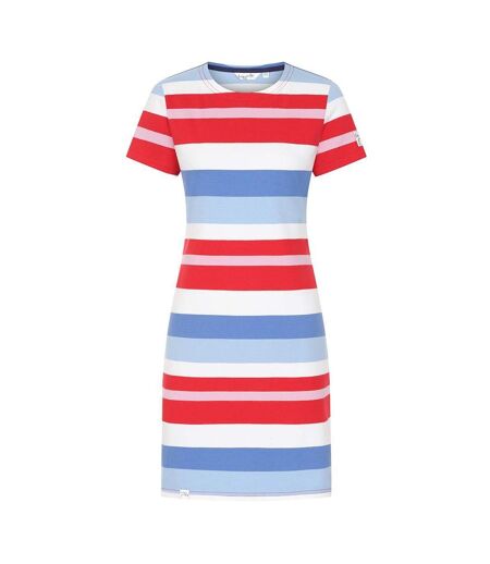 Robe T-shirt Motif/style Rayé Femme Rouge Lazy Jacks
