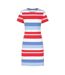 Robe T-shirt Motif/style Rayé Femme Rouge Lazy Jacks-2
