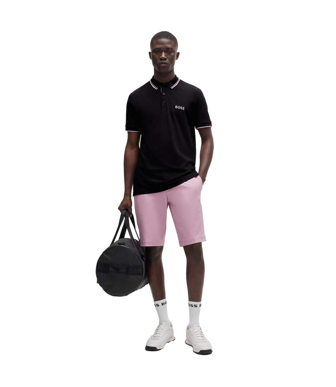 Polo À Logo Contrasté Paddy Pro Pour Hommes Bleu Foncé Boss-4