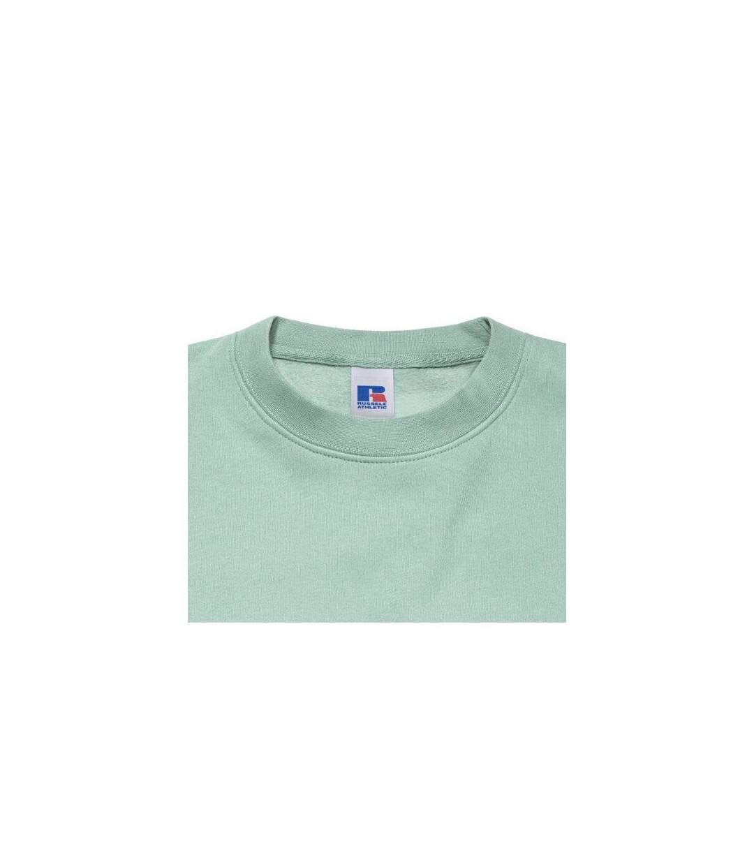 Mens Authentic Sweatshirt Slimmer Cut Eucalyptus Russell-2