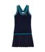 Womens/ladies French Terry Cross Back Slim Dress Blue Lacoste-1
