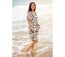 Robe courte élégante en coton CLAUDIA noire et beige Coton Du Monde-5