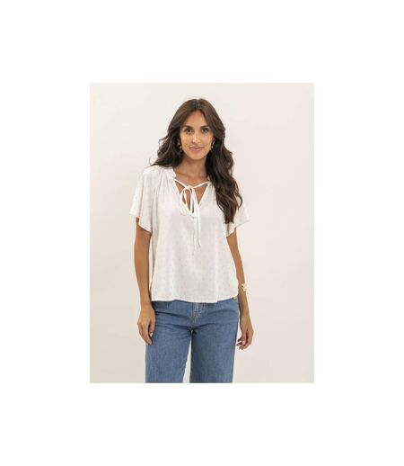 Blouse manches courtes motifs lurex FIKOL - Dona X Lisa