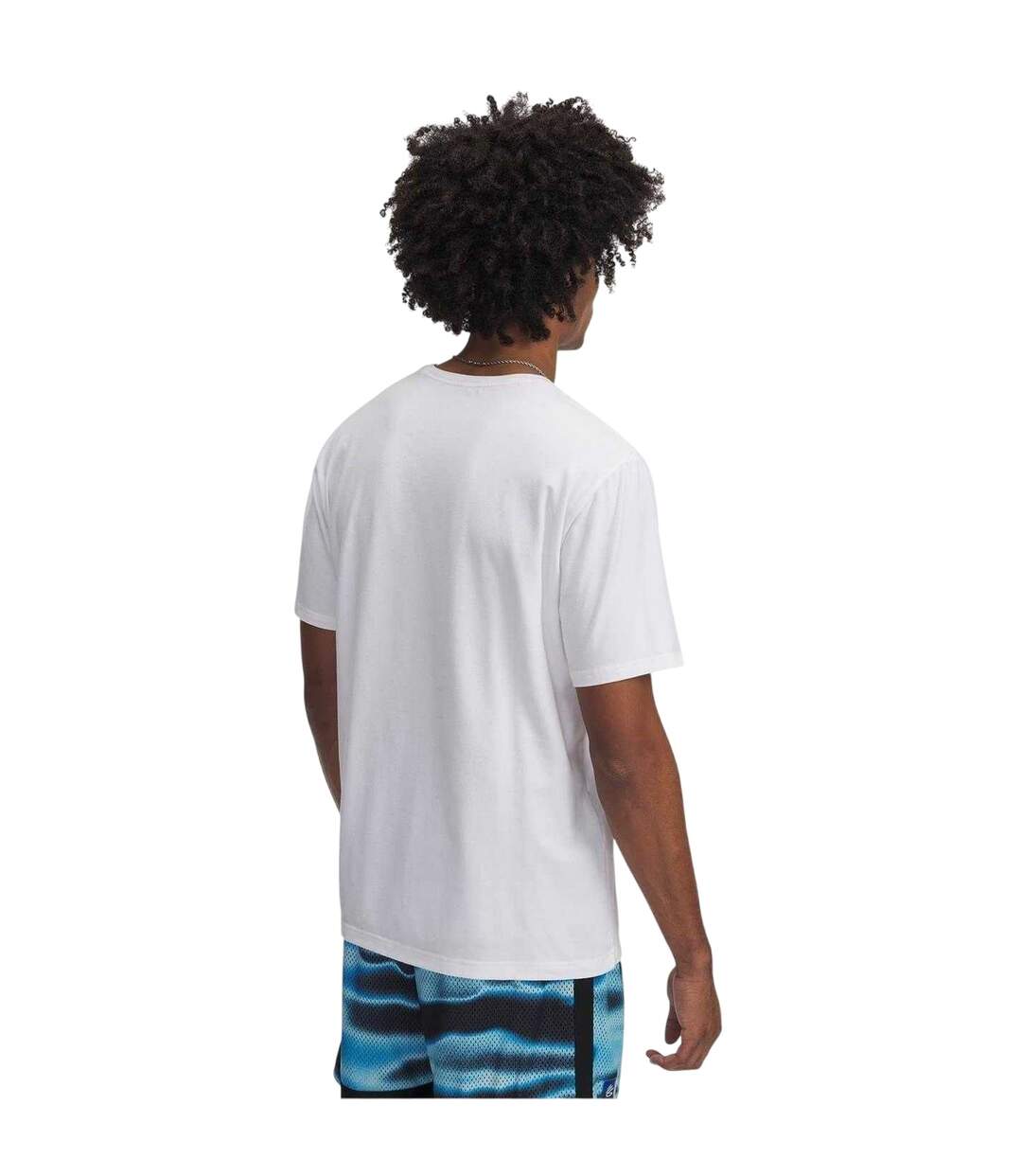 T-shirt Curry Playable Homme Blanc Noir Under Armour-2