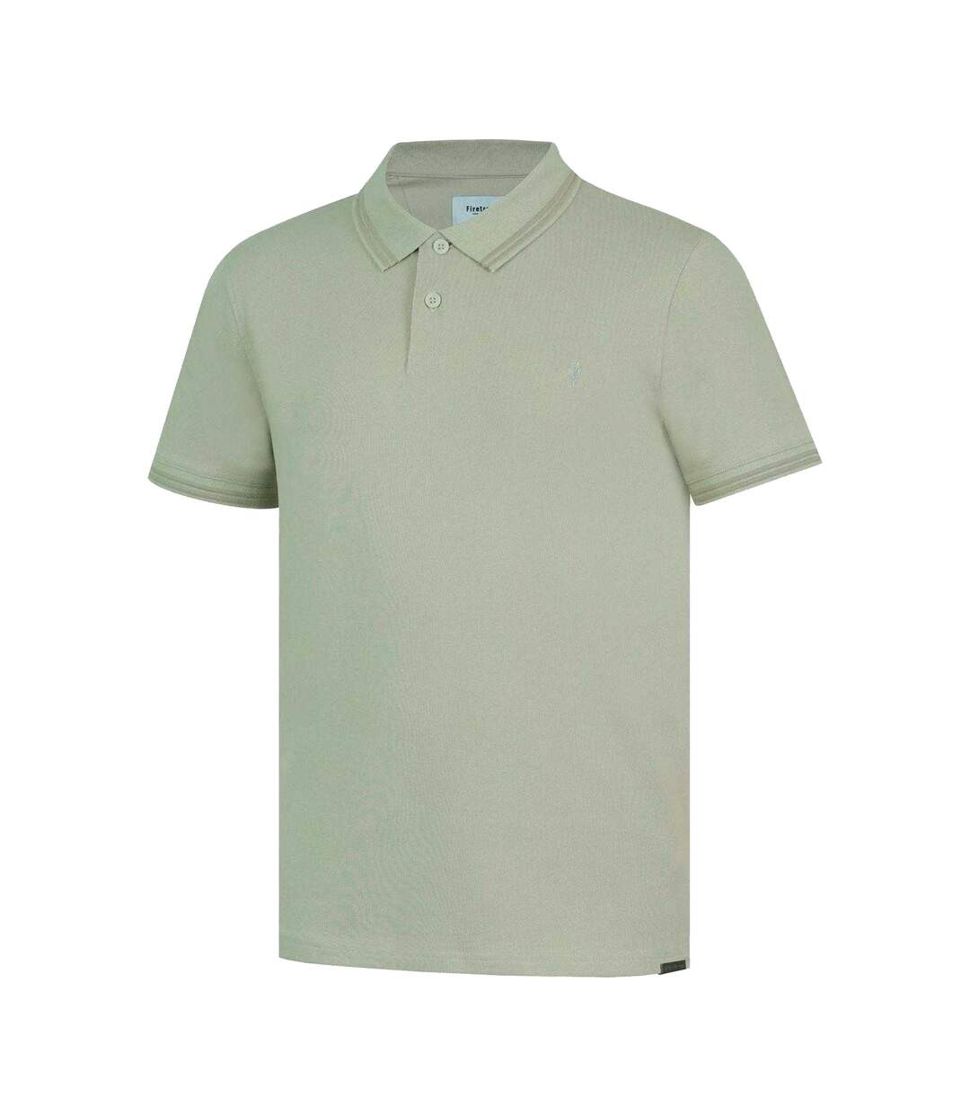 Mens Lazer Logo Cotton Polo Shirt Beige Firetrap-3