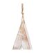 Sparkle wooden star hanging ornament one size brown/white Hill Interiors-2