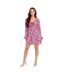 Robe Courte Motif/style Floral Fille Rose Wednesday-1
