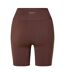 Womens/ladies Kendal Seamless Slim Cycling Shorts Chocolate 4th & Reckless-2