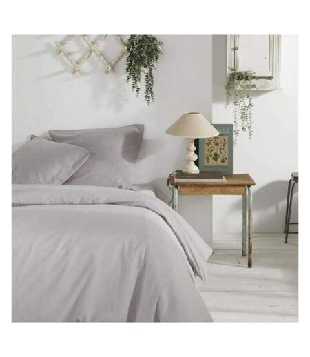 Parure de lit unie en coton gris mastic today 220x240