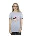 Disney Womens/Ladies Mickey Mouse Full Of Smiles Cotton Boyfriend T-Shirt (Gris sportif) - UTBI38965-2