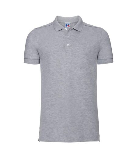 Russell Mens Stretch Short Sleeve Polo Shirt (Light Oxford) - UTBC3257