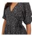Robe Portefeuille Motif/style Fleurs Femme Noir Blanc Brave Soul-4