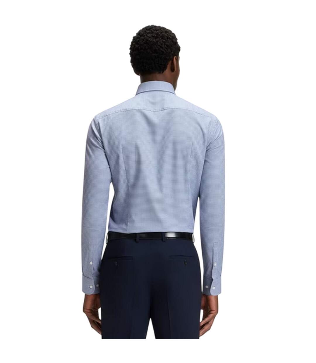 Mens H-hank Shirt Dark Blue Boss-3