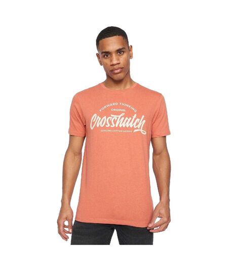 Pack Of 5  Mens Brandax Printed T-shirt  Navy Orange Black Grey Marl White Crosshatch
