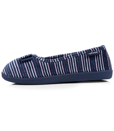 Isotoner Chaussons Ballerines femme velours semelle ergonomique