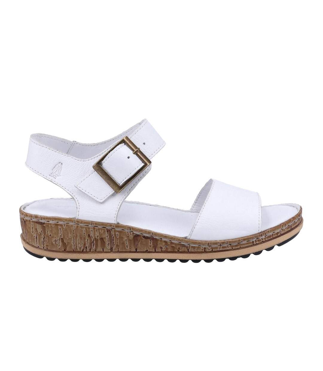 Womens/ladies ellie leather sandals white Hush Puppies-3