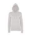 AWDis Just Hoods Womens/Ladies Girlie College Pullover Hoodie (Ash)