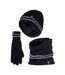 Mens Reflective Cold Weather Workwear Set: Hat, Neck Warmer & Gloves-1