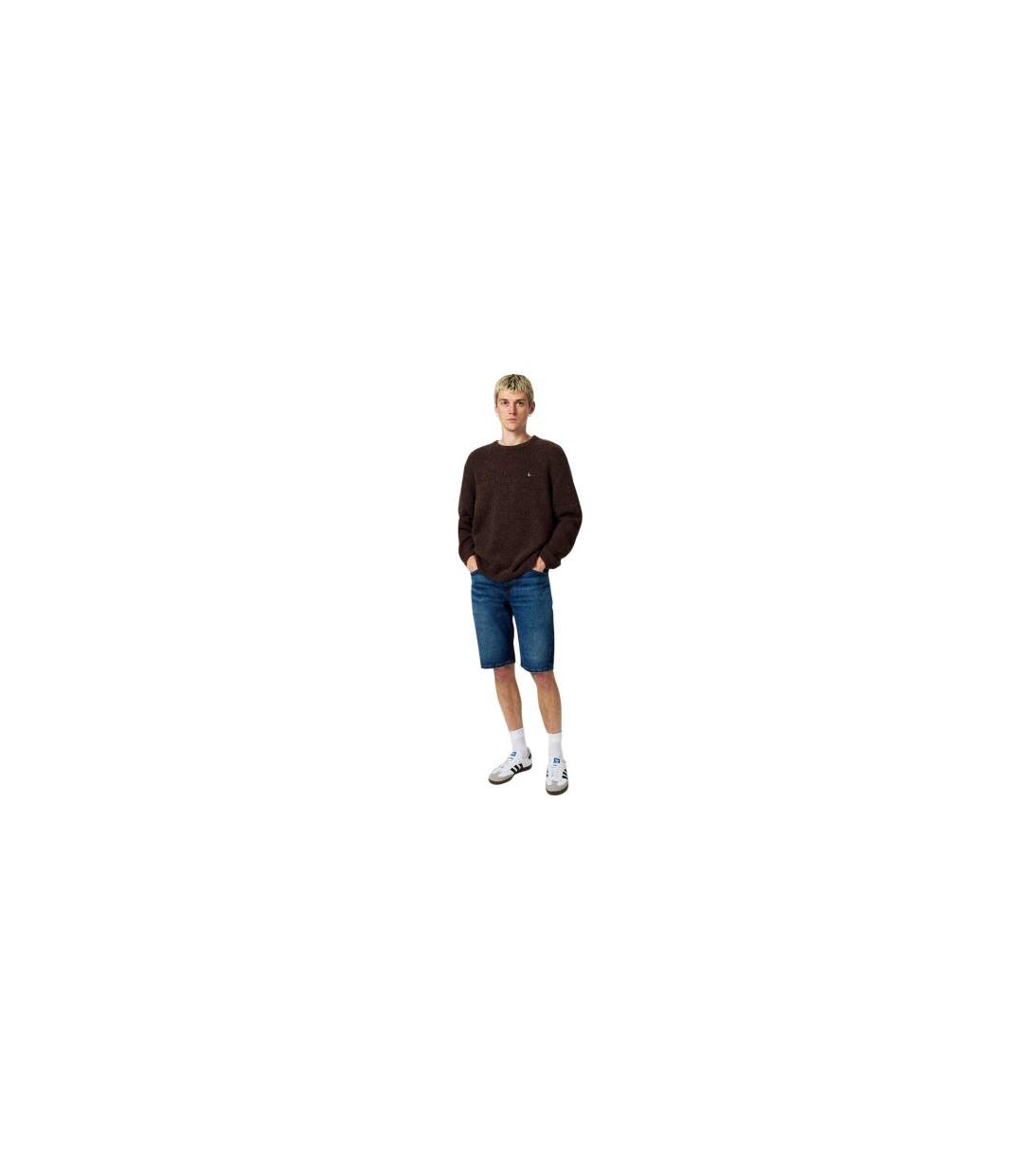 Mens Crew Neck Baggy Sweatshirt Coffee Marl Jack Wills-1