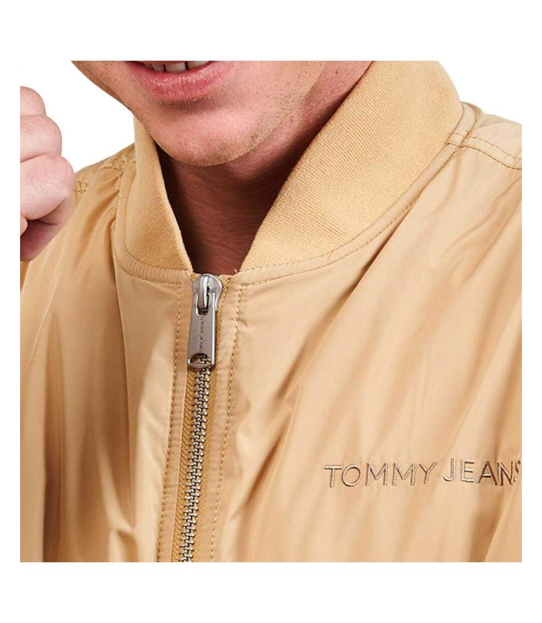 Blouson Aviateur Motif/style Logo Brodé Homme Beige Tommy Jeans-3