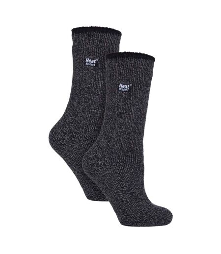 Lot de 2 paires de chaussettes thermiques en laine mérinos pour femme