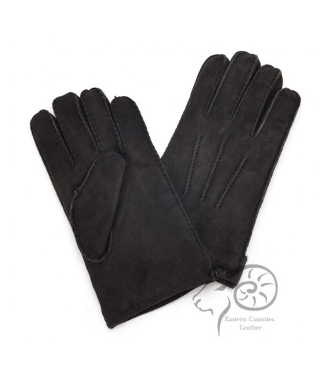 Eastern Counties Leather Mens 3 Point Stitch Sheepskin Gloves (Black) - UTEL241-1