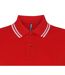 Polo homme rouge/blanc Asquith & Fox-3