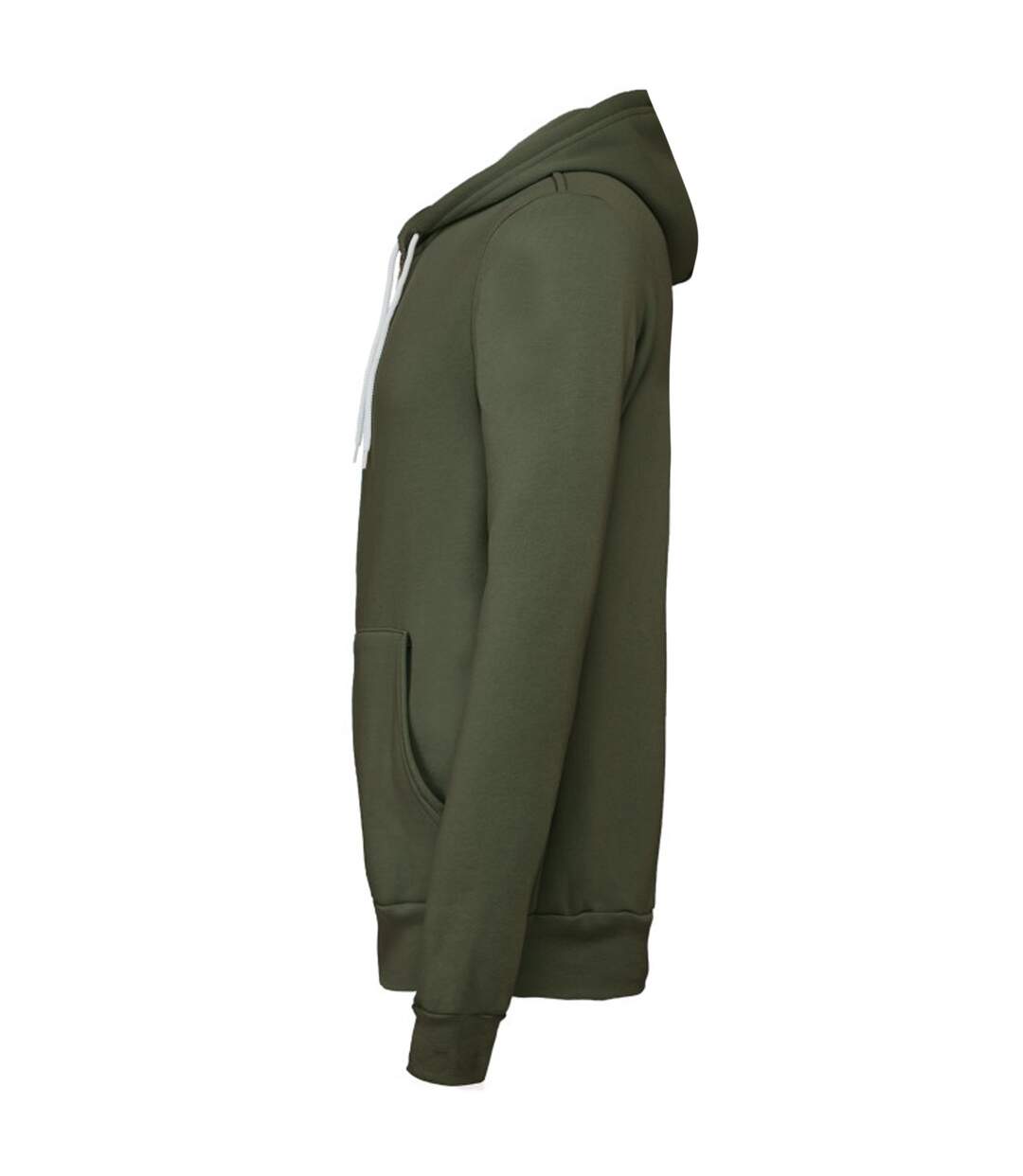Canvas Sweat À Capuche Et Fermeture Zippée Homme Vert Militaire Bella + Canvas-3
