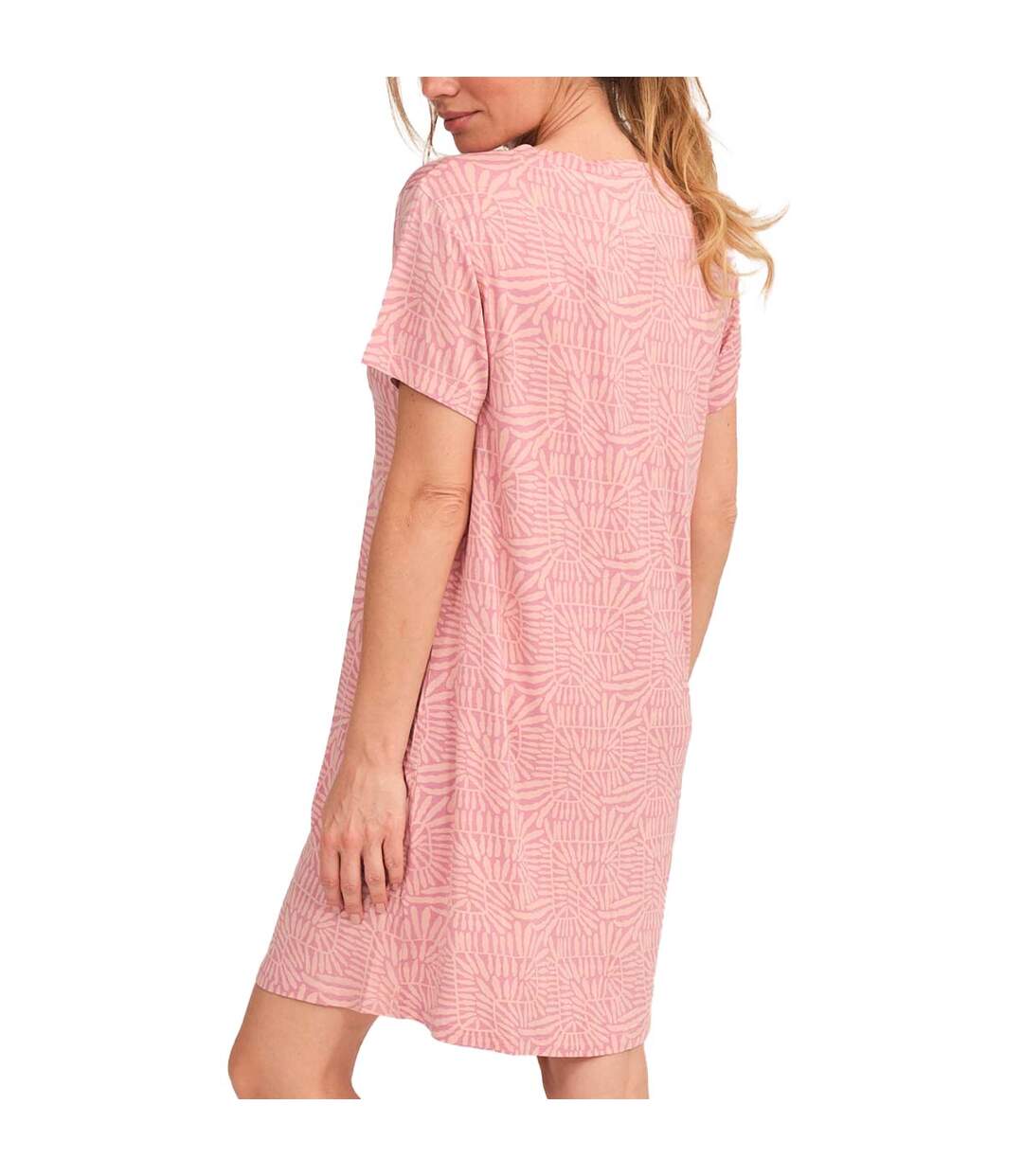 JJBFH0211 Women's Short Sleeve Nightgown-2