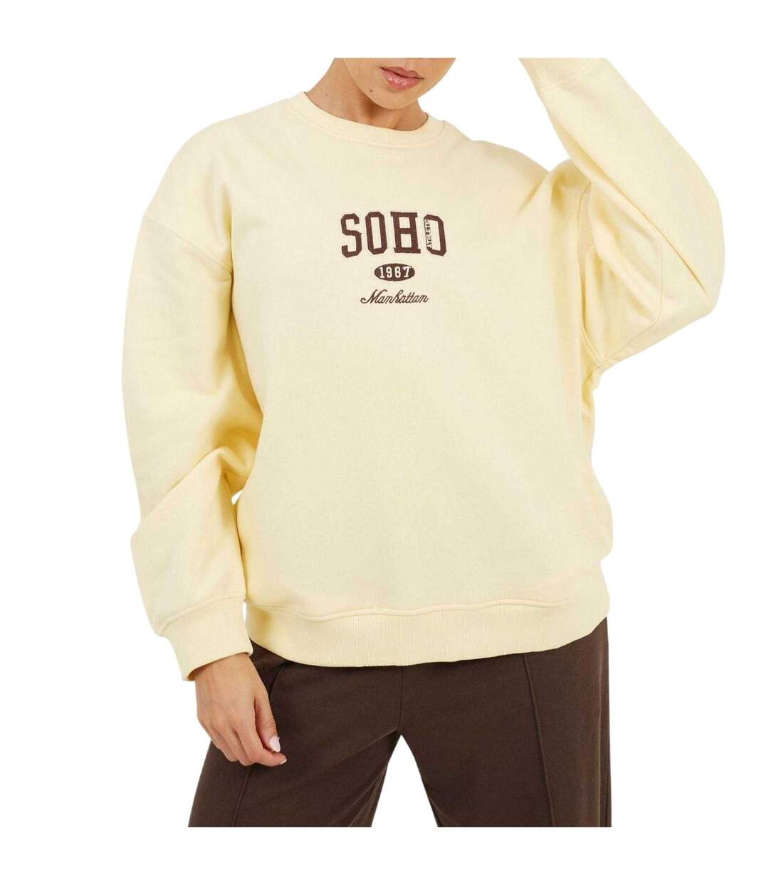 Sweat Soho Femme Jaune Brave Soul-2