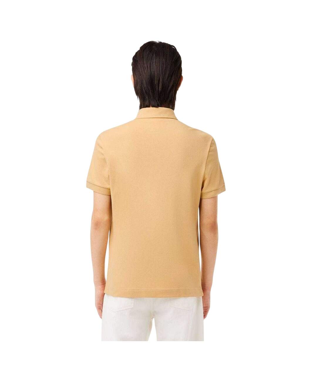 Mens Paris Stretch Polo Shirt Beige Lacoste-3